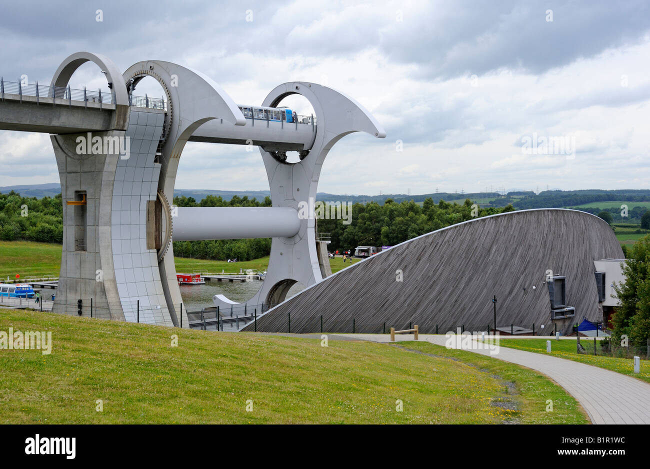 The Falkirk Wheel and Visitor Centre, Forth and Clyde Canal and Union