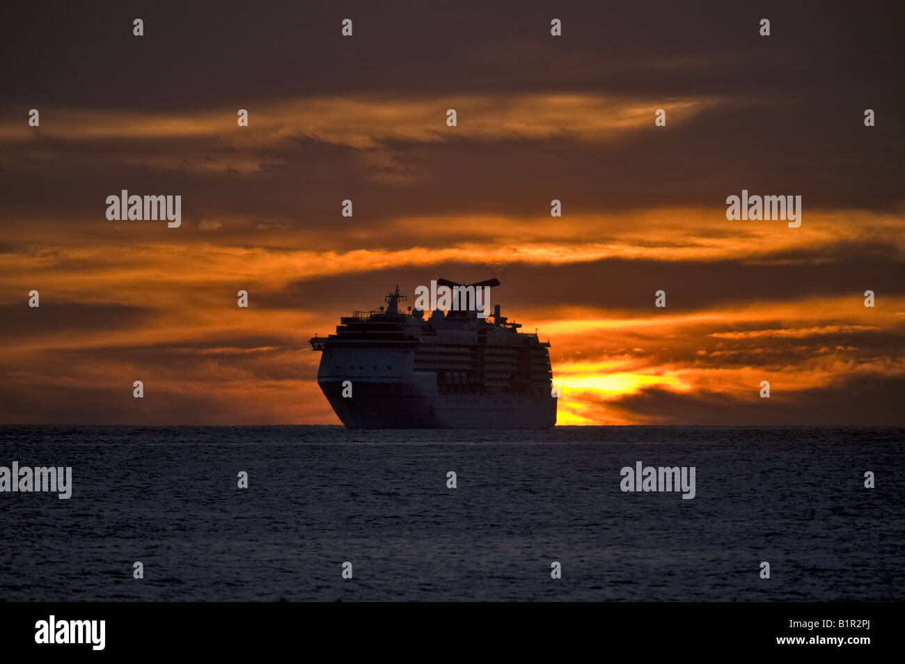 'Carnival Pride Cruise Ship in the Morning off Cabo San Lucas' Stock Photo