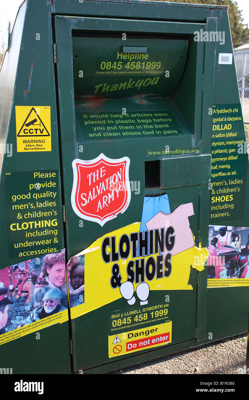 RECYCLING COLLECTION POINT FOR CLOTHES AND SHOES Stock Photo Alamy
