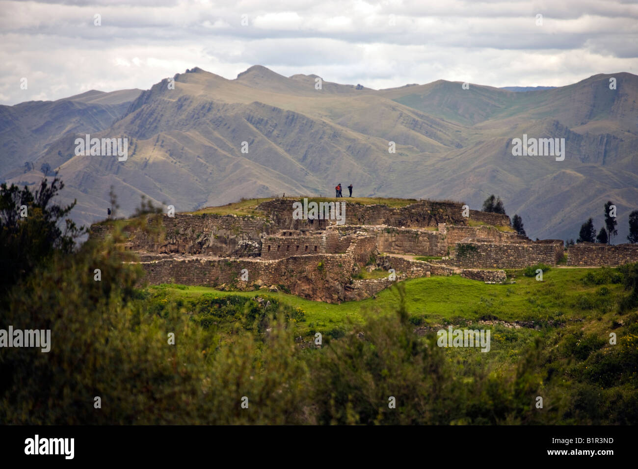 Pucu Pucara Inca Ruins near Cuzco in Peru in South America Stock Photo