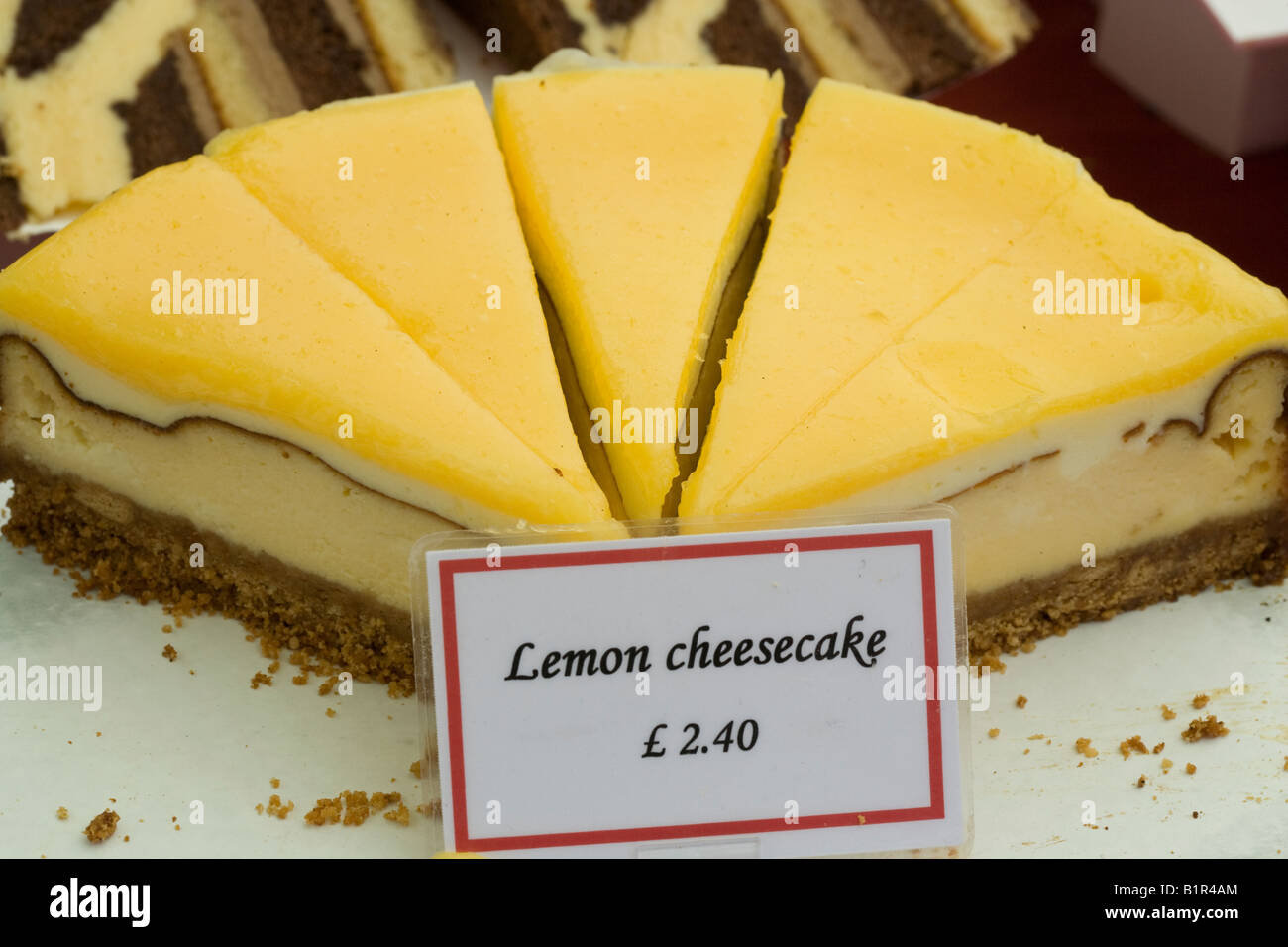 lemon cheese cake Stock Photo