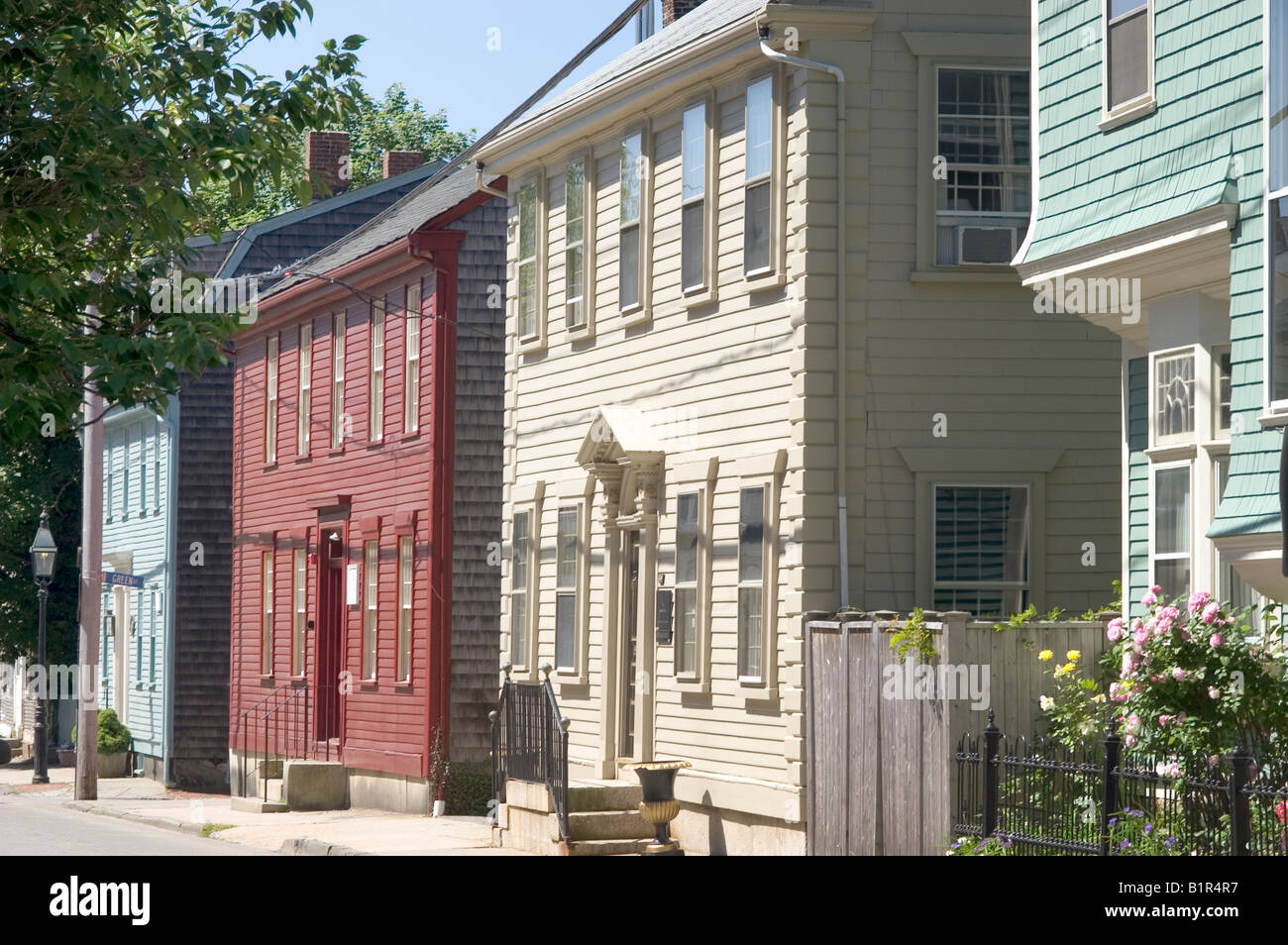Newport Rhode Island houses Stock Photo Alamy
