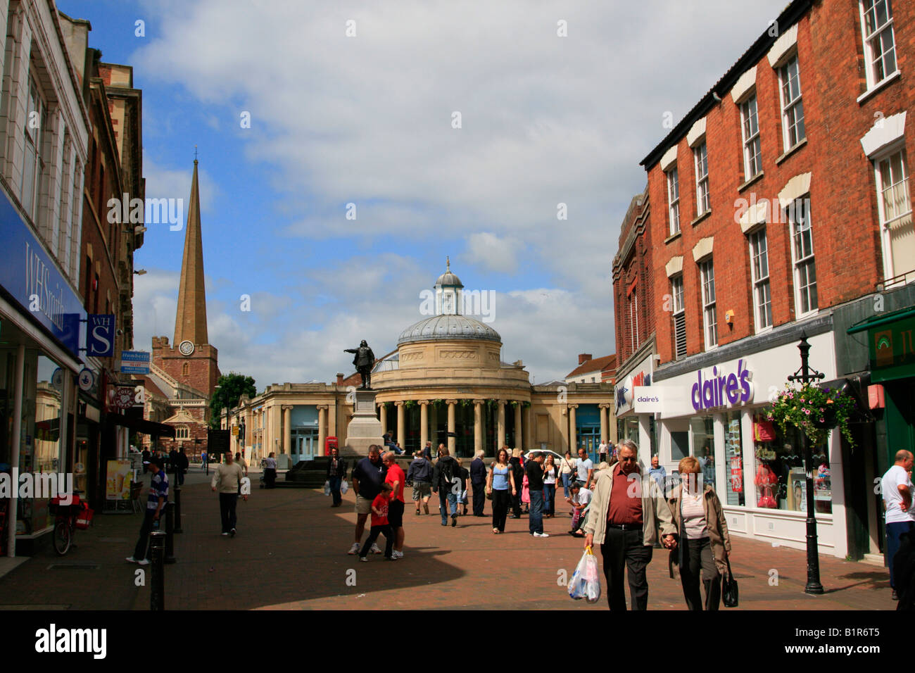 market town centre Bridgwater Somerset, England Stock Photo Alamy