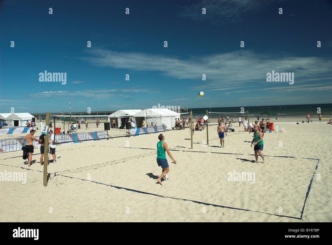 Beach Volleyball, Glenelg, Adelaide, South Australia Stock Photo Alamy