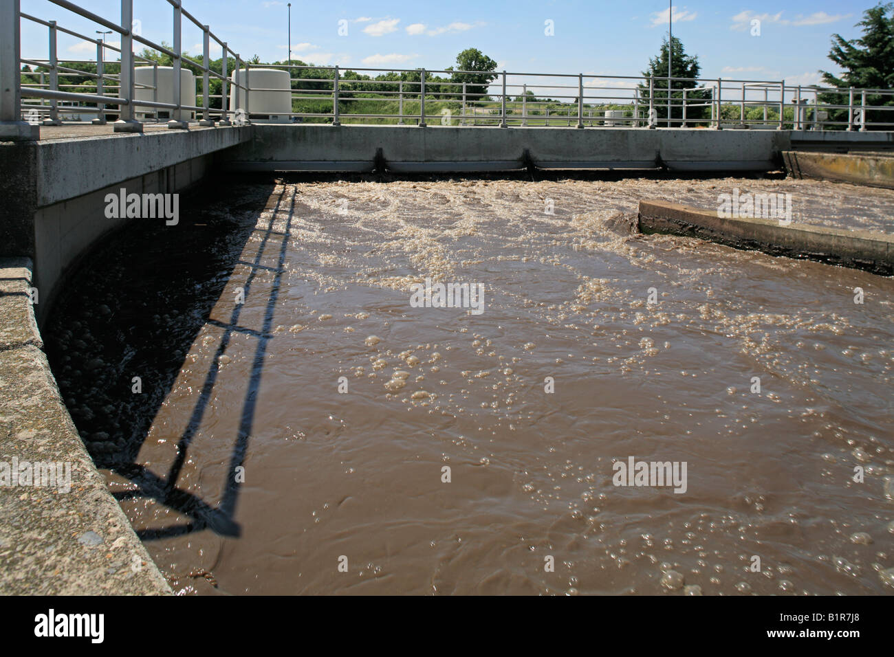 biological wastewater treatment sewage treatment plant Stock Photo Alamy