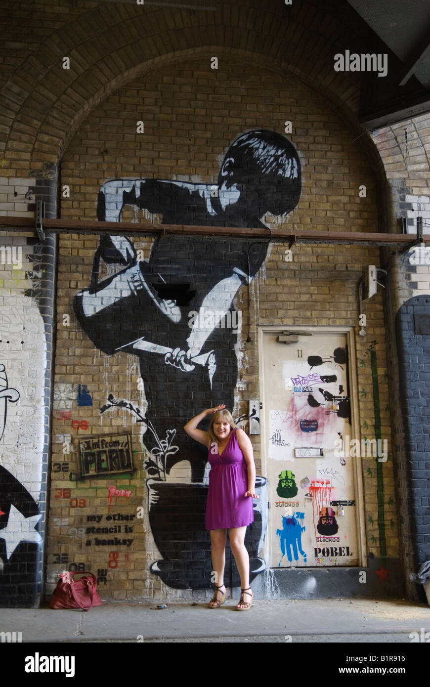 Graffiti street art exhibition, people visiting Cans Festival Waterloo
