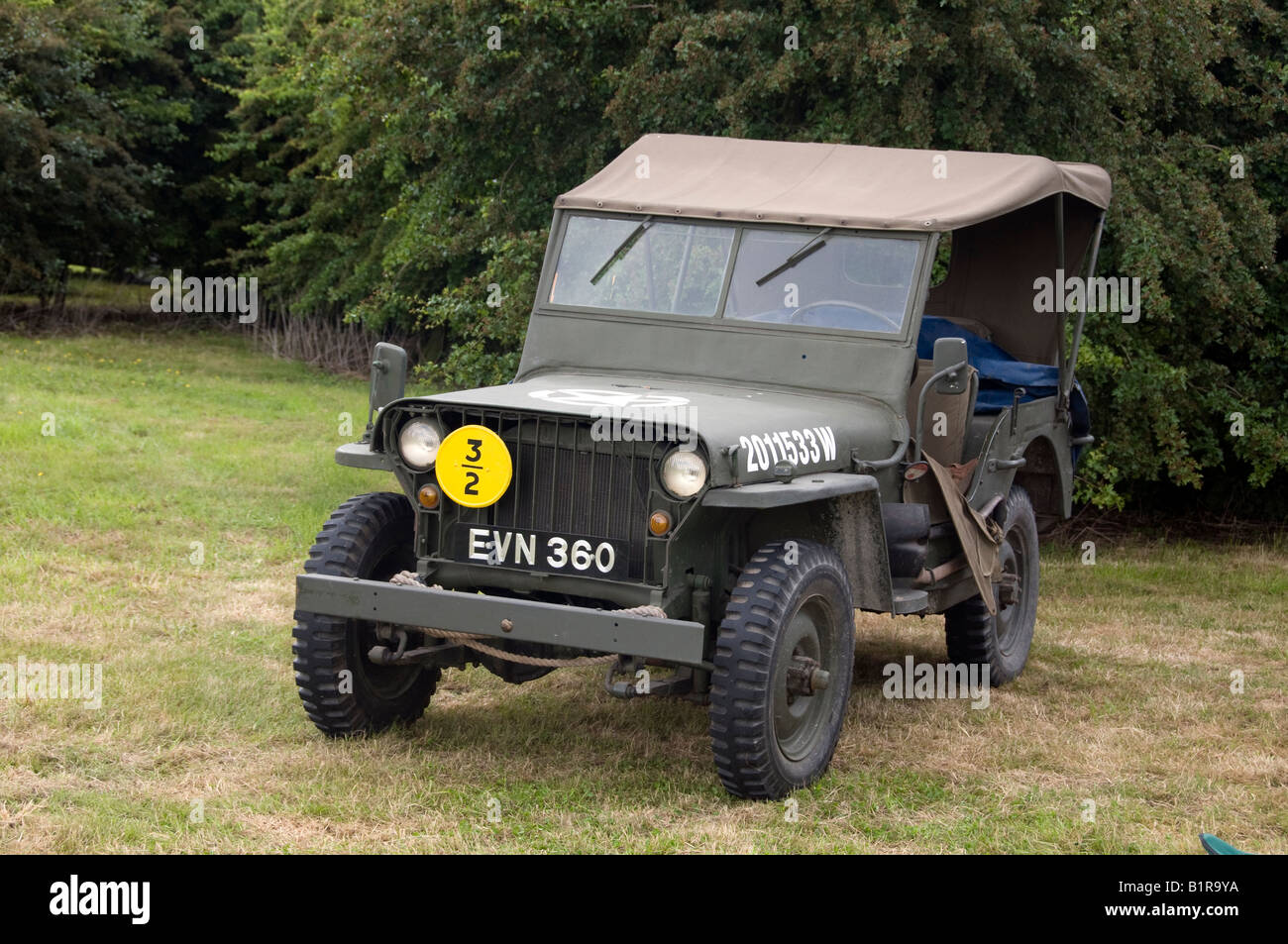 vintage american army jeep Stock Photo