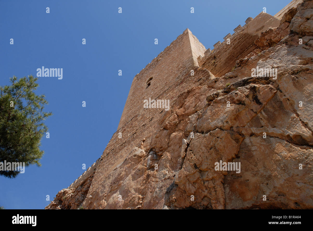 Almansa Castle, Almansa, Albacete Province, Castile-La-Mancha, Spain Stock Photo