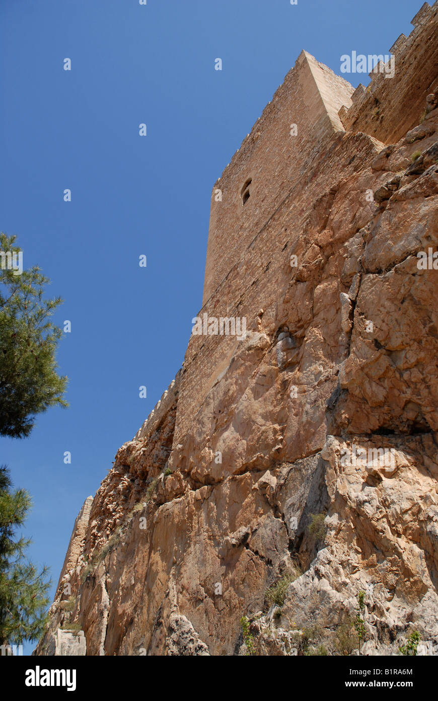 Almansa Castle, Almansa, Albacete Province, Castile-La-Mancha, Spain Stock Photo