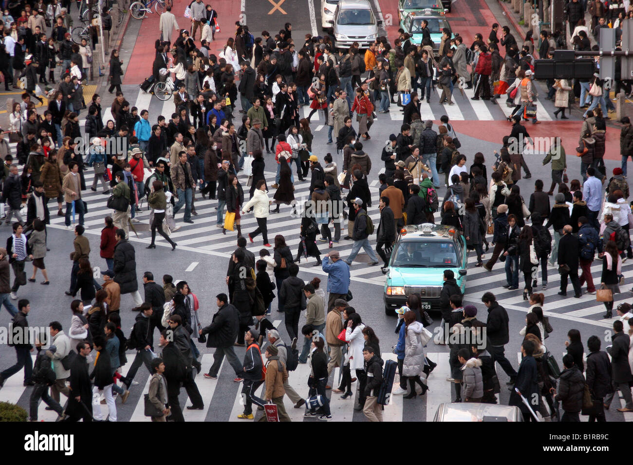 Hachiko Square pedestrian crossing Shibuya Tokyo Japan Stock Photo