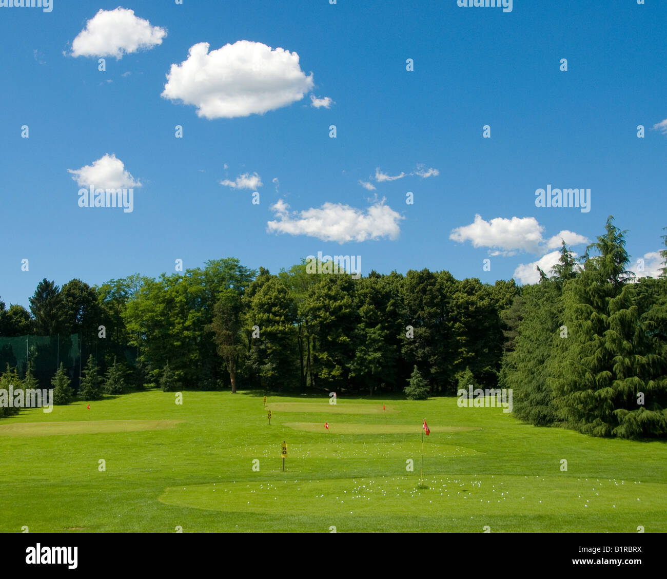 Golf practice range Stock Photo
