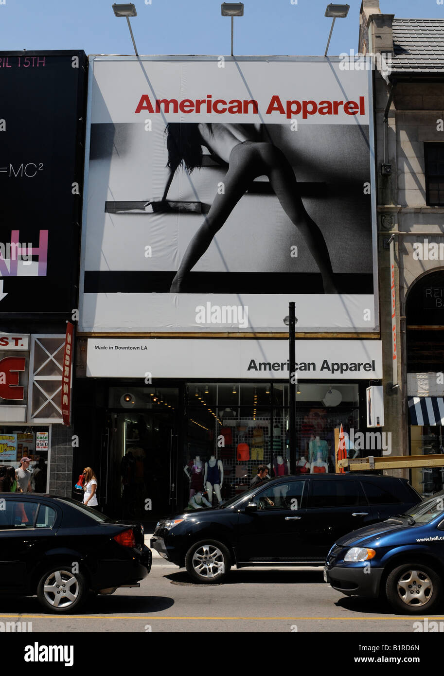 The American Apparel Store on Yonge Street at Gould Street in Toronto