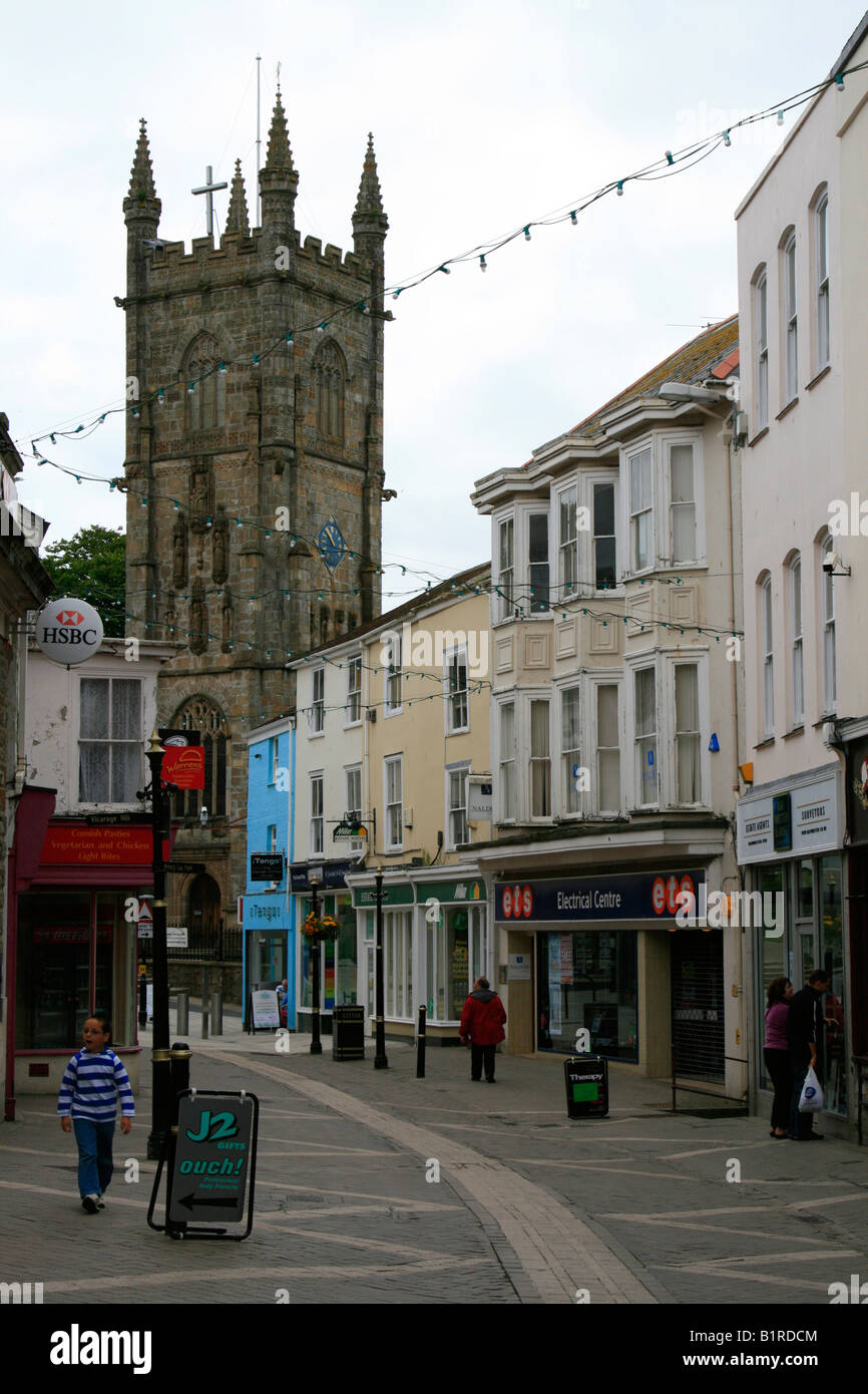 st austell town centre shops cornwall england uk gb Stock Photo Alamy