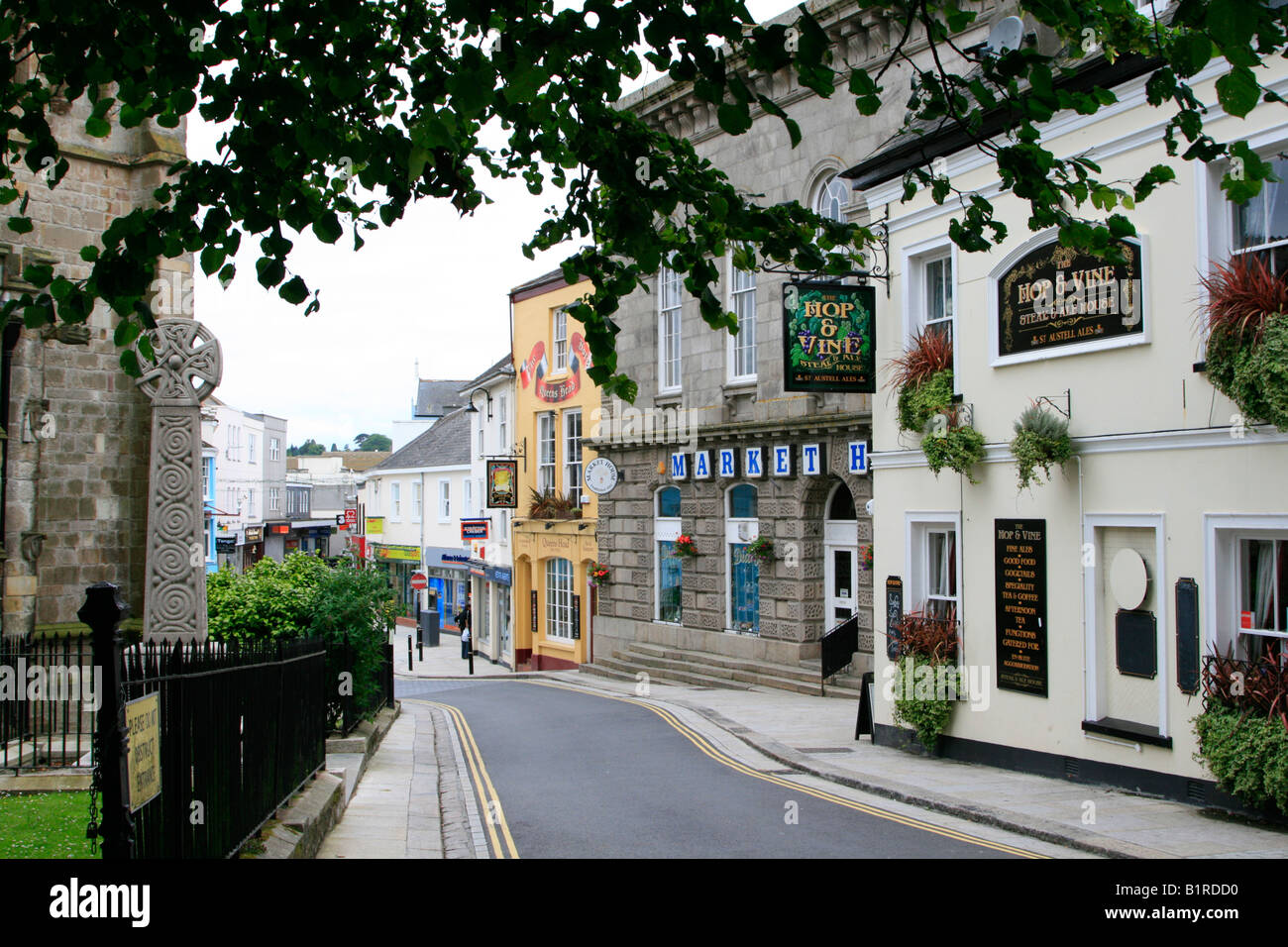 st austell town centre shops cornwall england uk gb Stock Photo Alamy