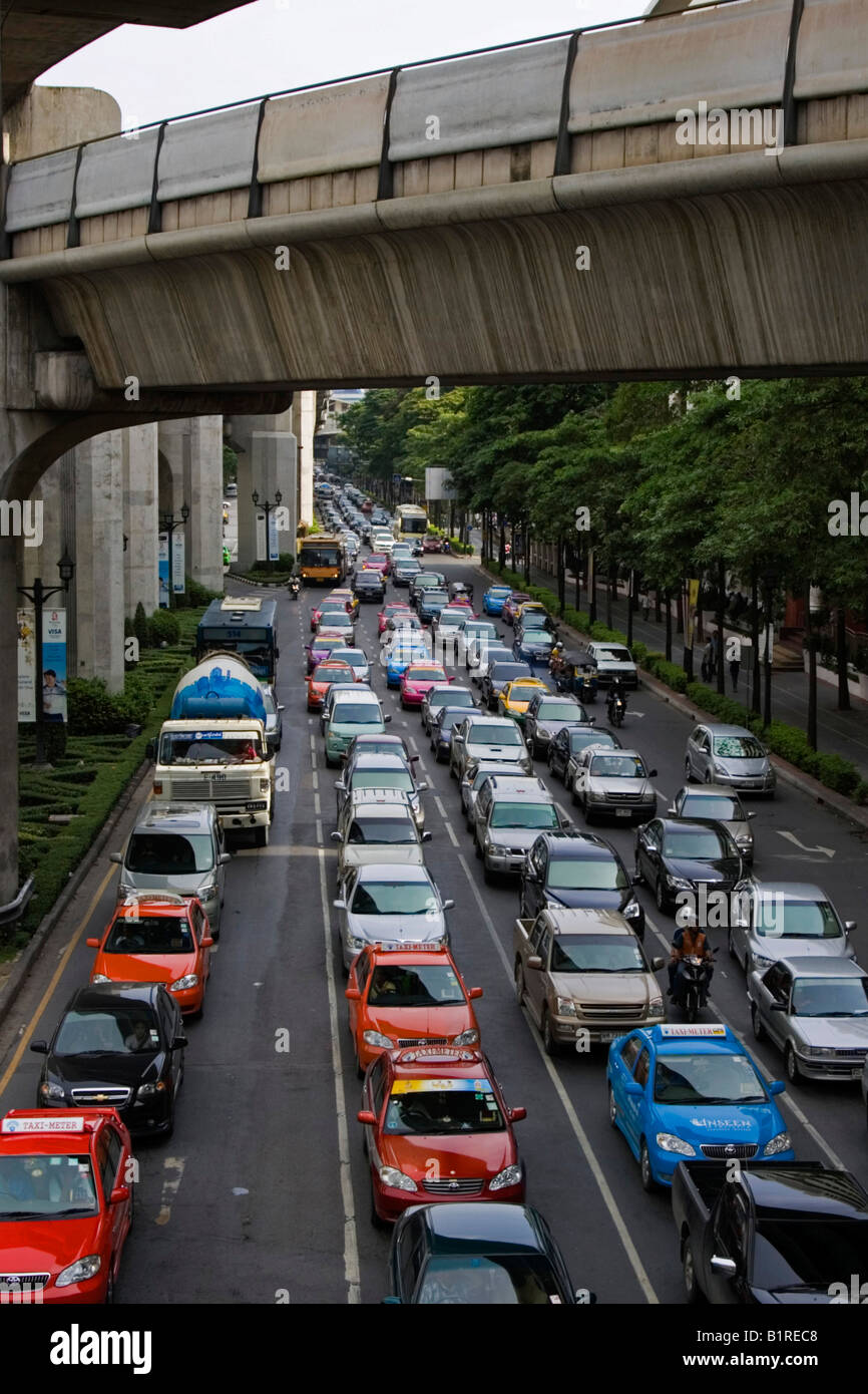 Traffic jam, Bangkok, Thailand, Asia Stock Photo
