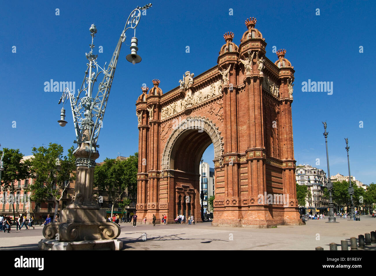 Arc de Triomf, triumphal arch, Barcelona, Spain, Europe Stock Photo