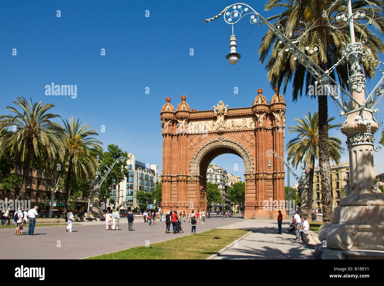 Arc de Triomf, triumphal arch, Barcelona, Spain, Europe Stock Photo