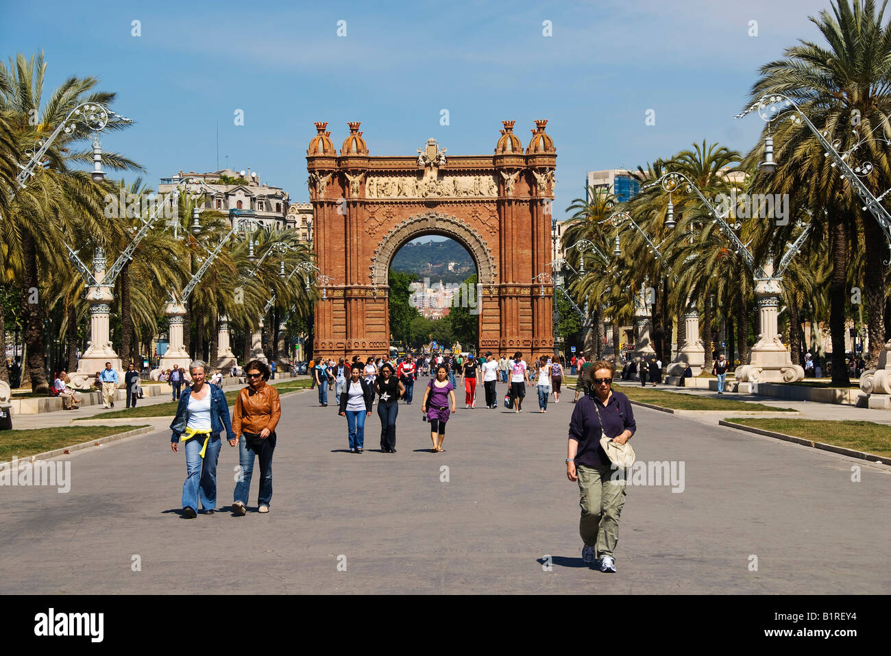 Arc de Triomf, triumphal arch, Barcelona, Spain, Europe Stock Photo