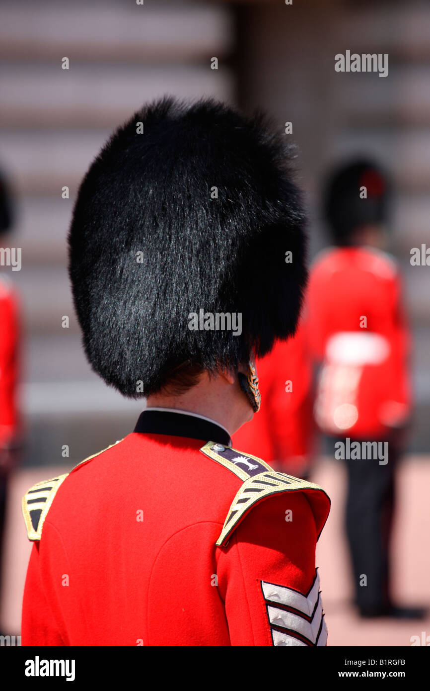 Royal Guard in front of Buckingham Palace, London, England, Great Britain, Europe Stock Photo