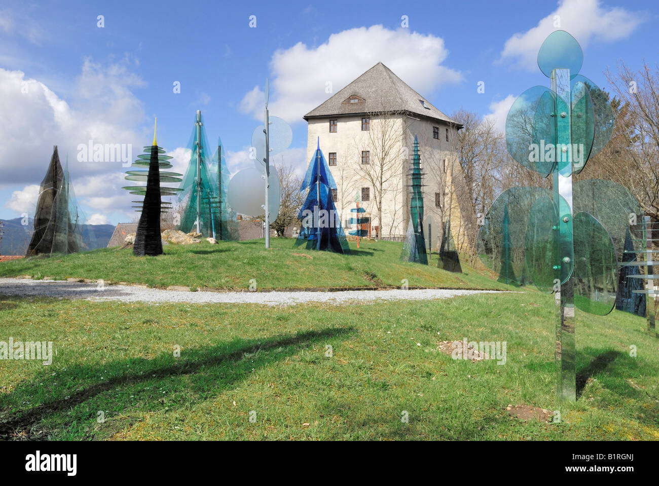 Sections of the Glaeserner Wald, Glass Forest in front of the Fressende Haus, Gorging House near Regen-Weissenstein, Bavarian F Stock Photo