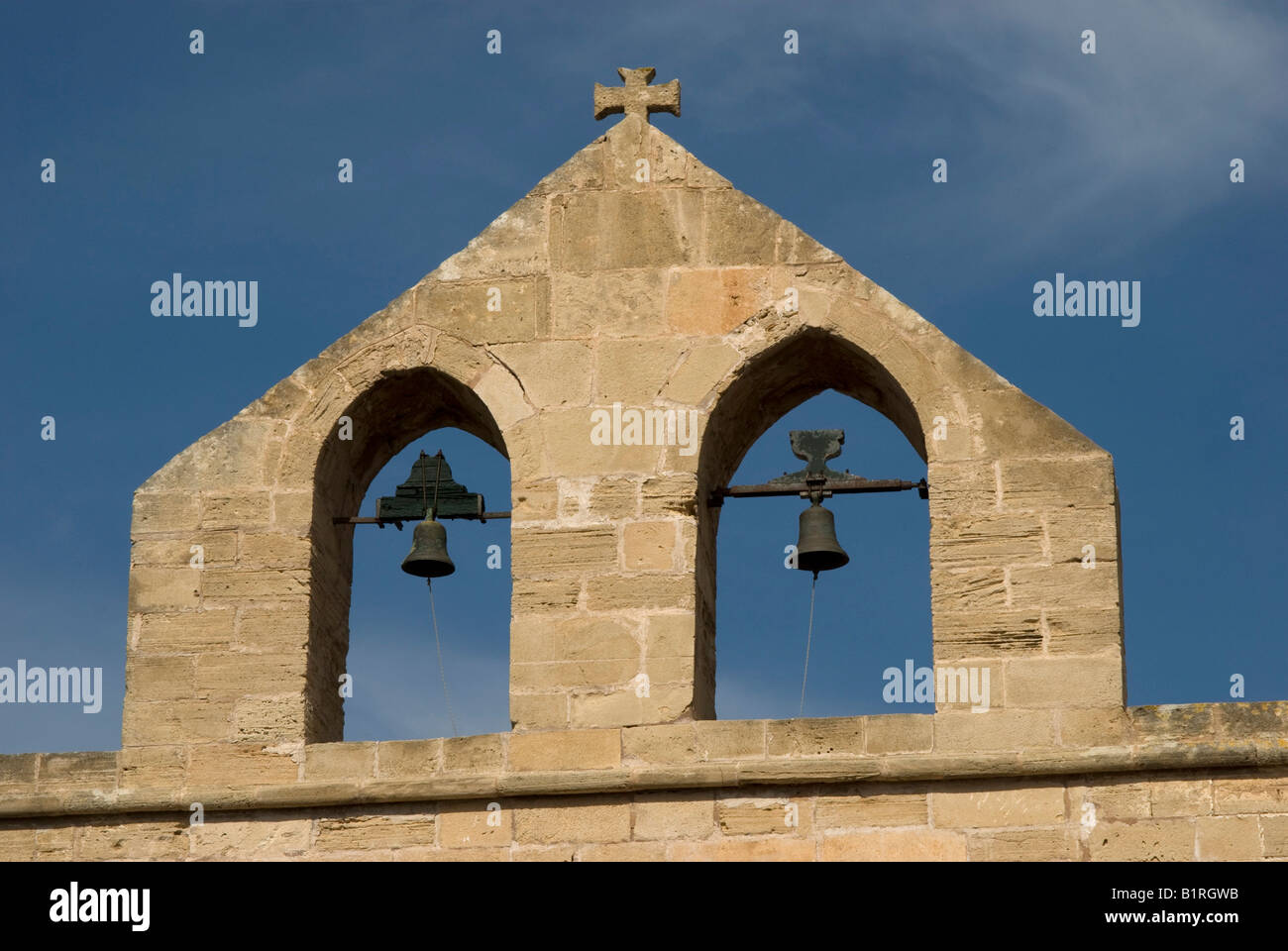 Bell tower of the Castle of Capdepera, Majorca, Balearic Islands, Spain, Europe Stock Photo