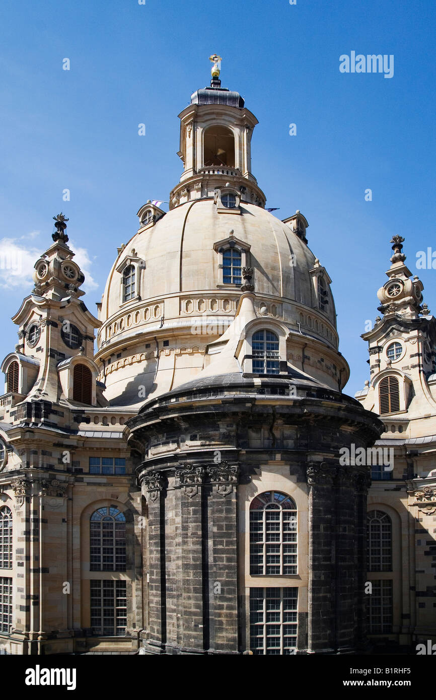 Frauenkirche Church, dome, Dresden, Saxony, Germany, Europe Stock Photo
