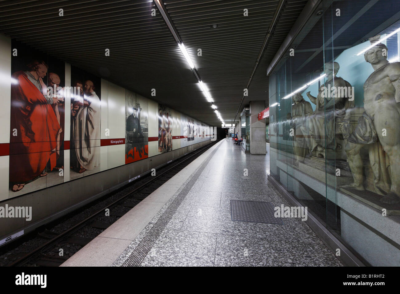 Underground train station Koenigsplatz Square, Munich, Bavaria, Germany, Europe Stock Photo