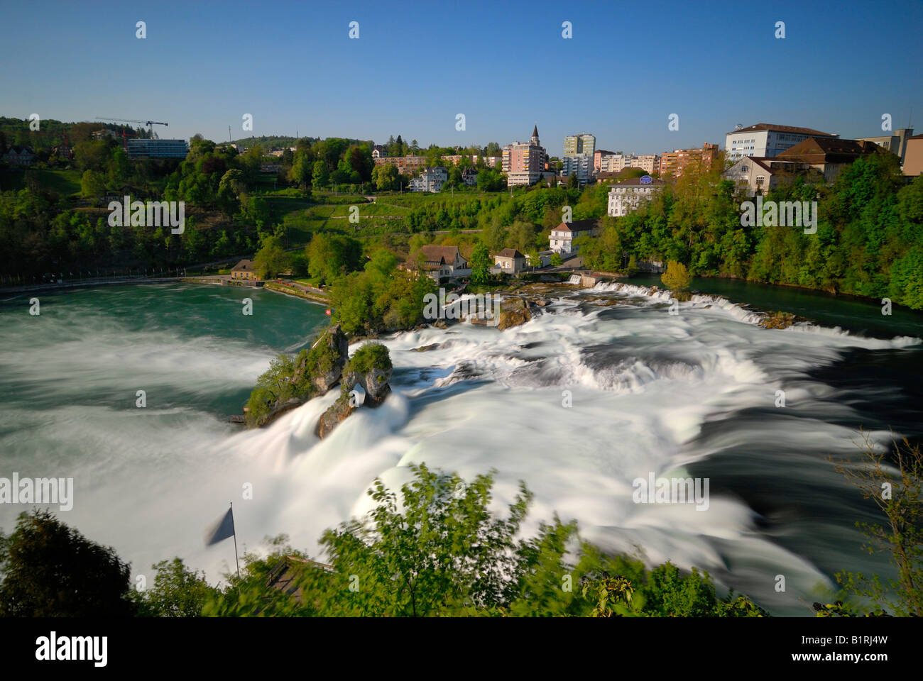 Rheinfalls Waterfall, Canton of Schaffhausen, Switzerland, Europe Stock