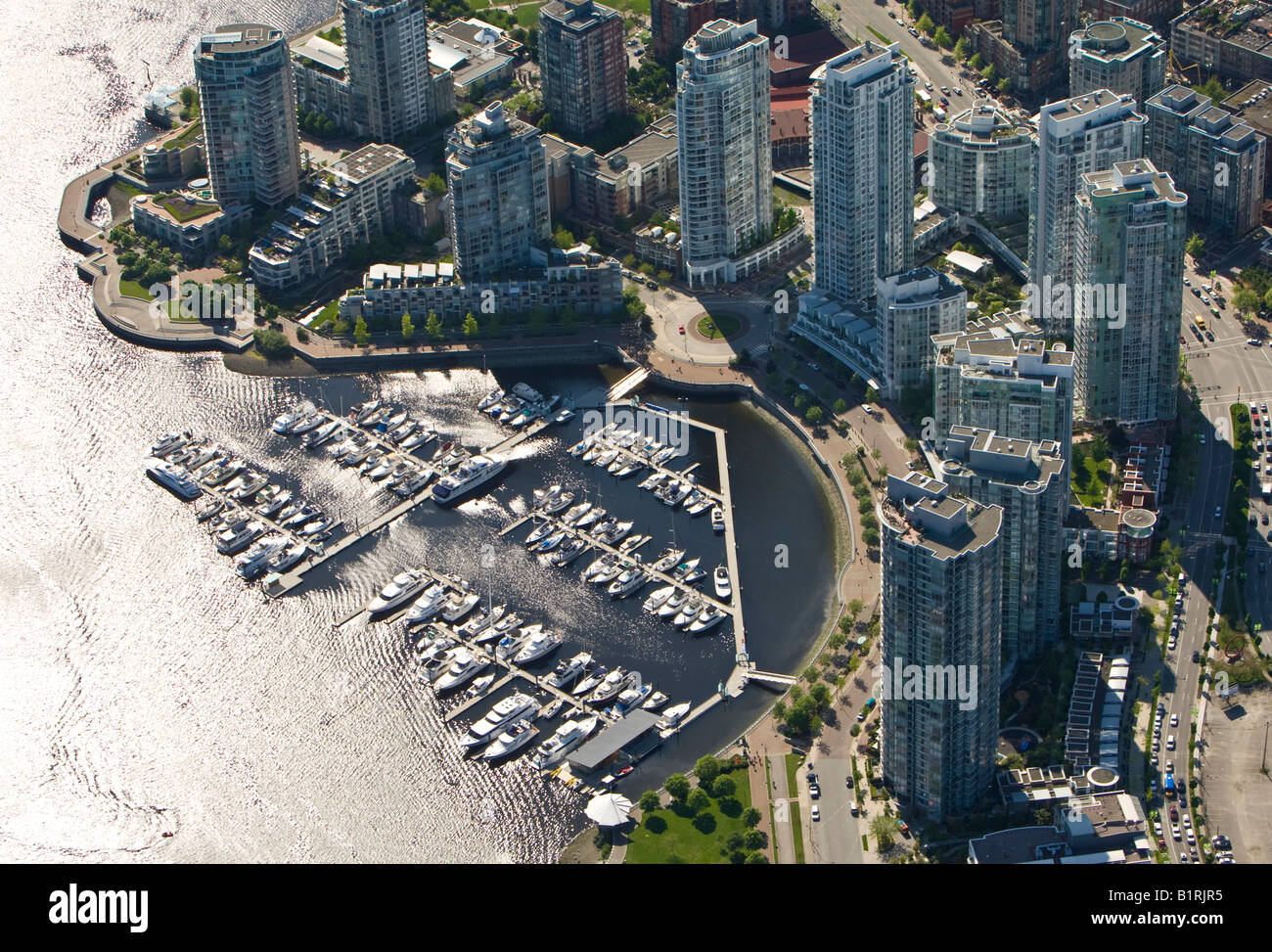 Marina at North False Creek, Vancouver, British Columbia, Canada, North America Stock Photo