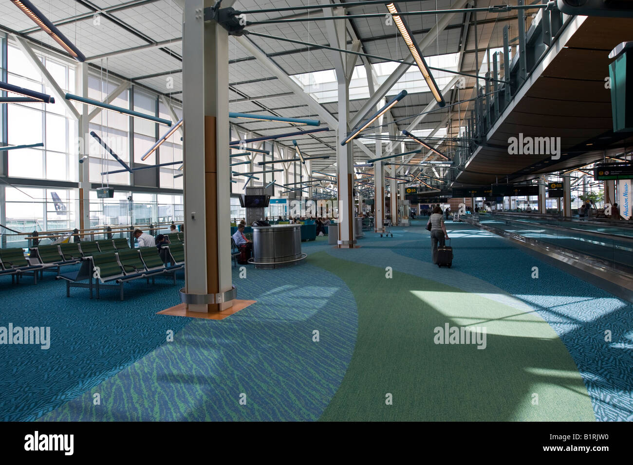 Departure Hall of the Vancouver International Airport, British Columbia, Canada, North America Stock Photo