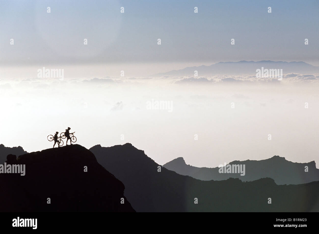 Mountainbiking, Masca, Tenerife, Spain Stock Photo