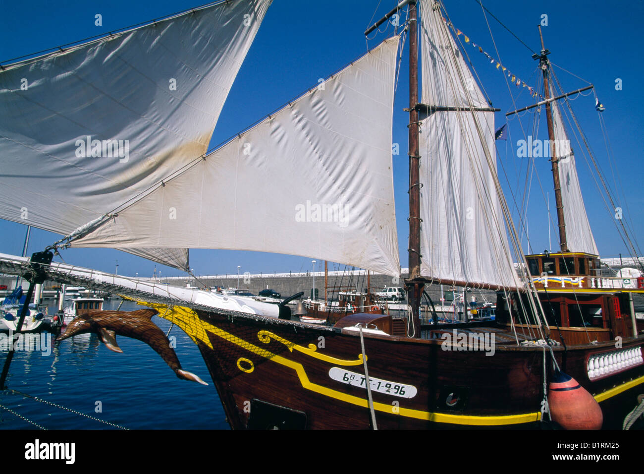 Sailing boat, Canary Islands Stock Photo Alamy