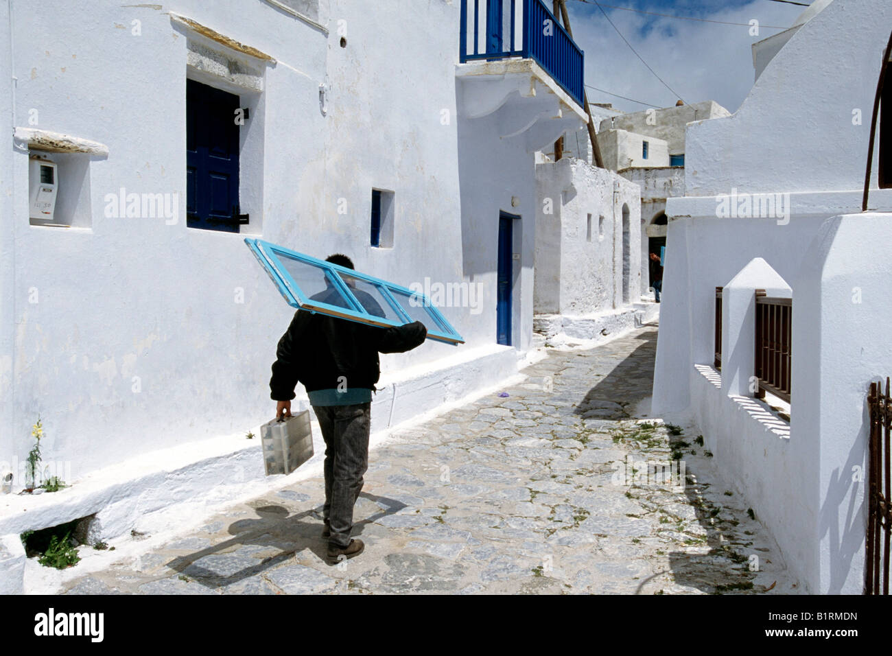 Chora, Amorgos, Cyclades, Greece Stock Photo