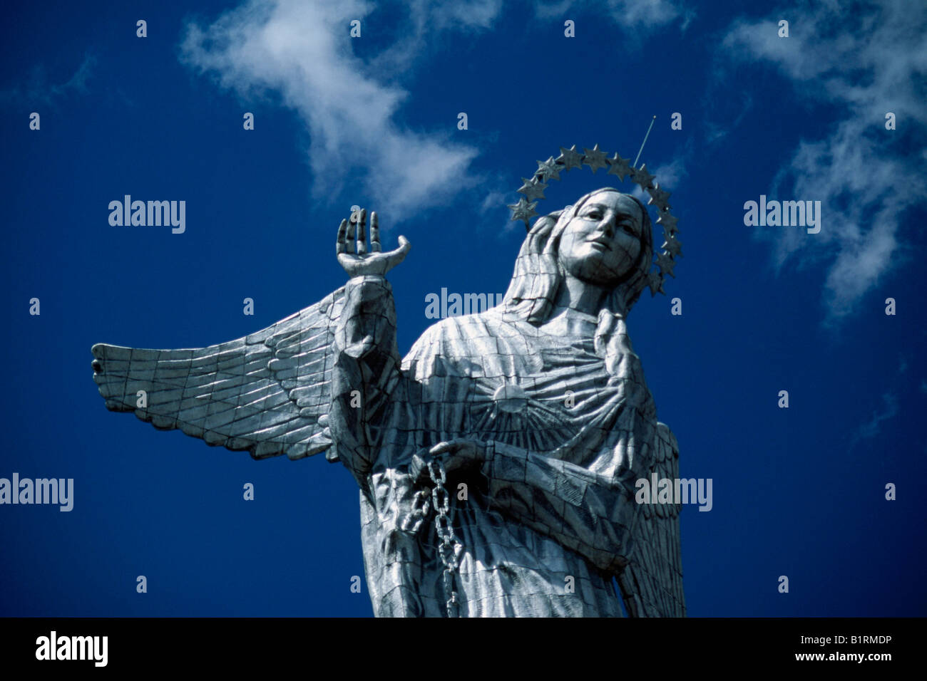 Statue of Virgin Mary, Quito, Ecuador, South America Stock Photo Alamy