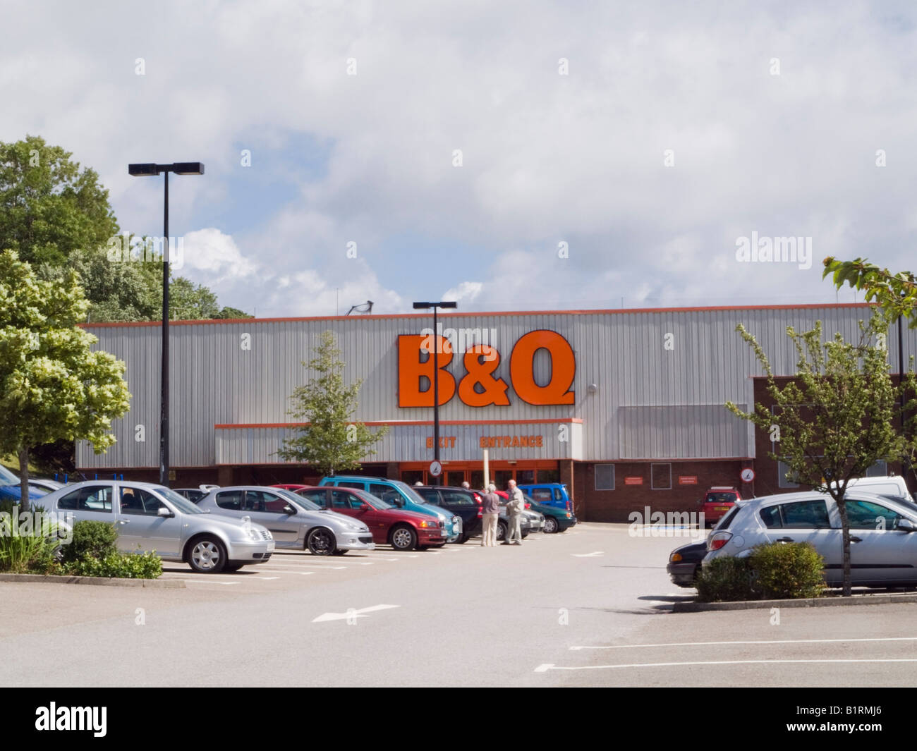 B&Q DIY warehouse shop exterior entrance from car park B and Q. Bangor