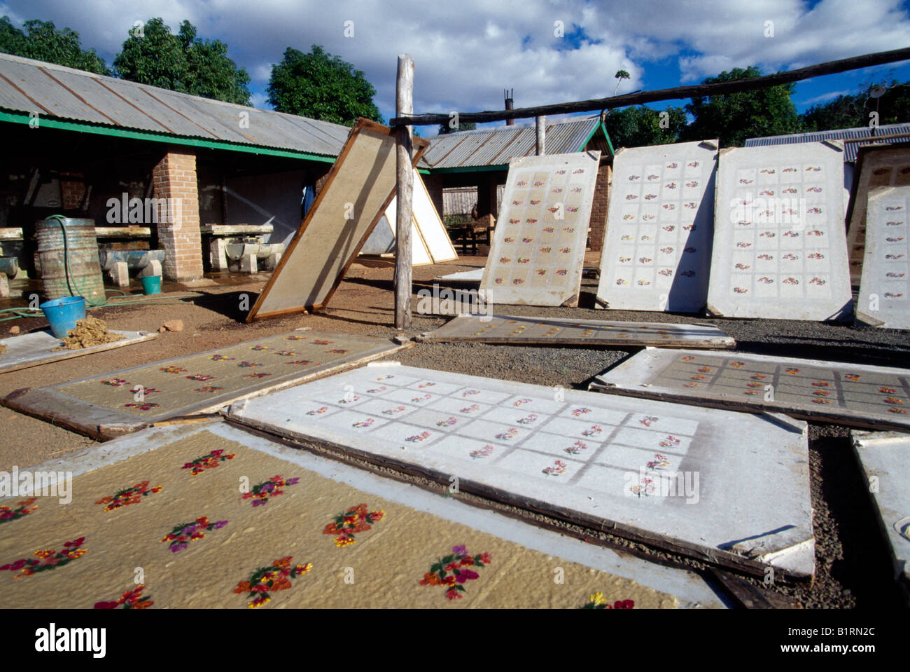 Paper manufacture, Antsirabe, Madagascar, Afrika Stock Photo