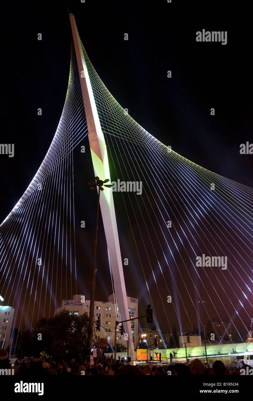 Israel Jerusalem String Bridge at the entrance to the city designed by ...