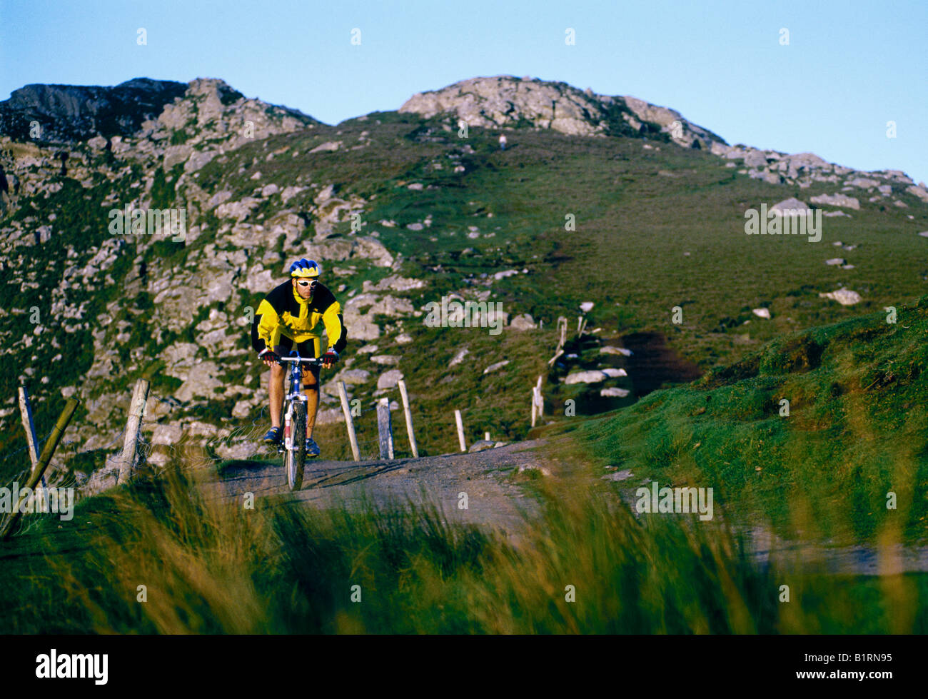 Mountainbiker, One Mans Pass, Slieve League, County Donegal, Ireland ...