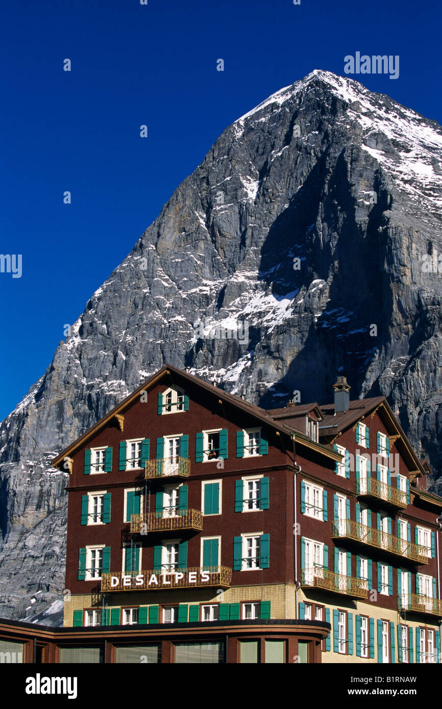 Eiger North Face, Hotel Desalpes, Little Scheidegg, Grindelwald, Bernese  Oberland, Switzerland Stock Photo - Alamy