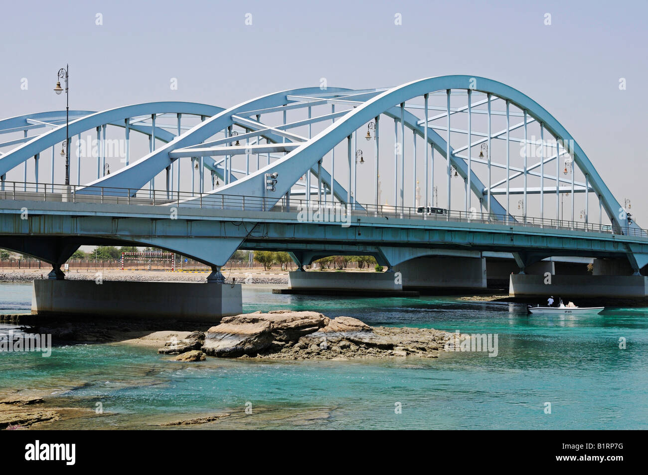 Al Maqta Bridge, Abu Dhabi, United Arab Emirates, Asia Stock Photo