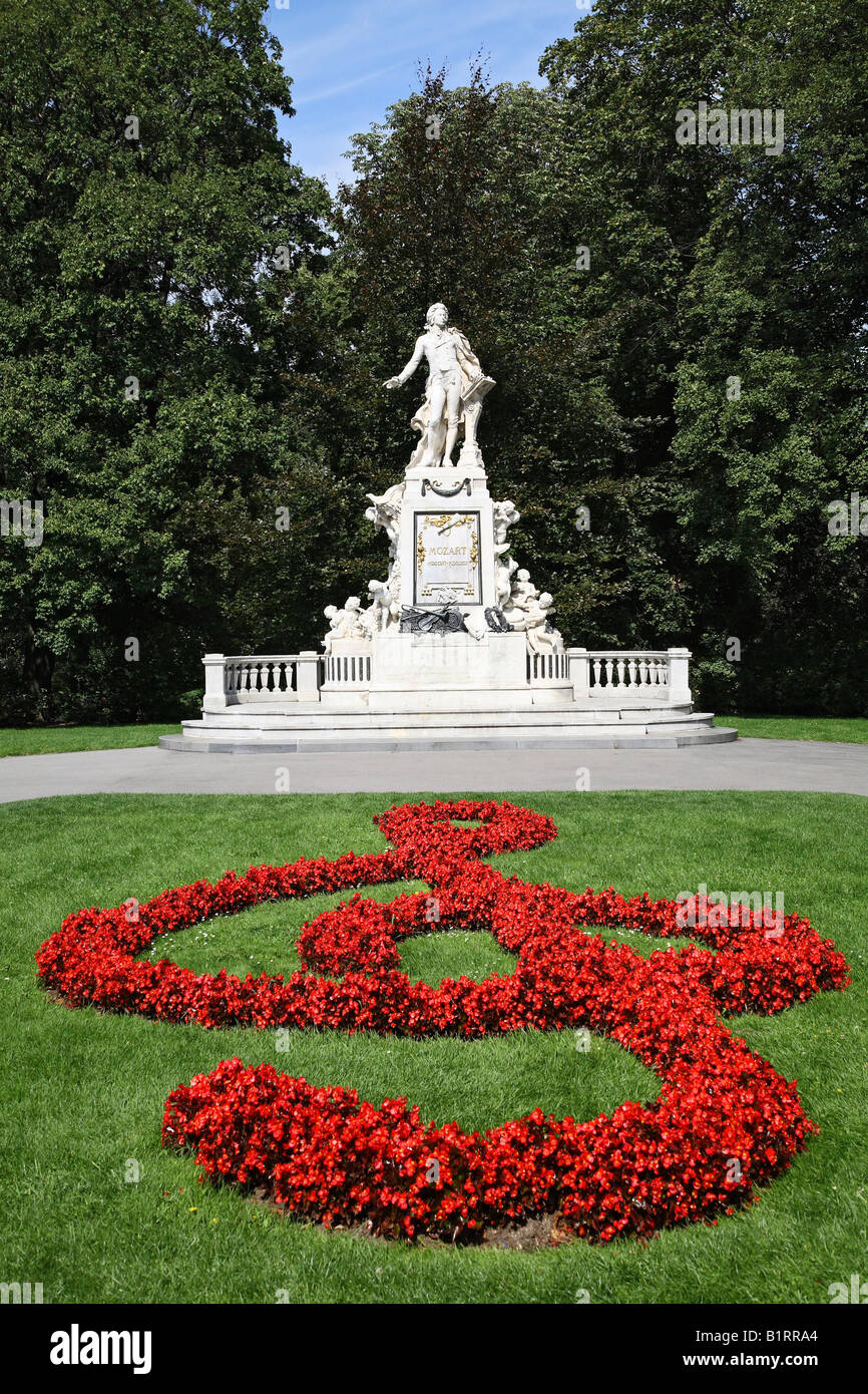 Mozart Memorial, Burggarten Park, Vienna, Austria, Europe Stock Photo