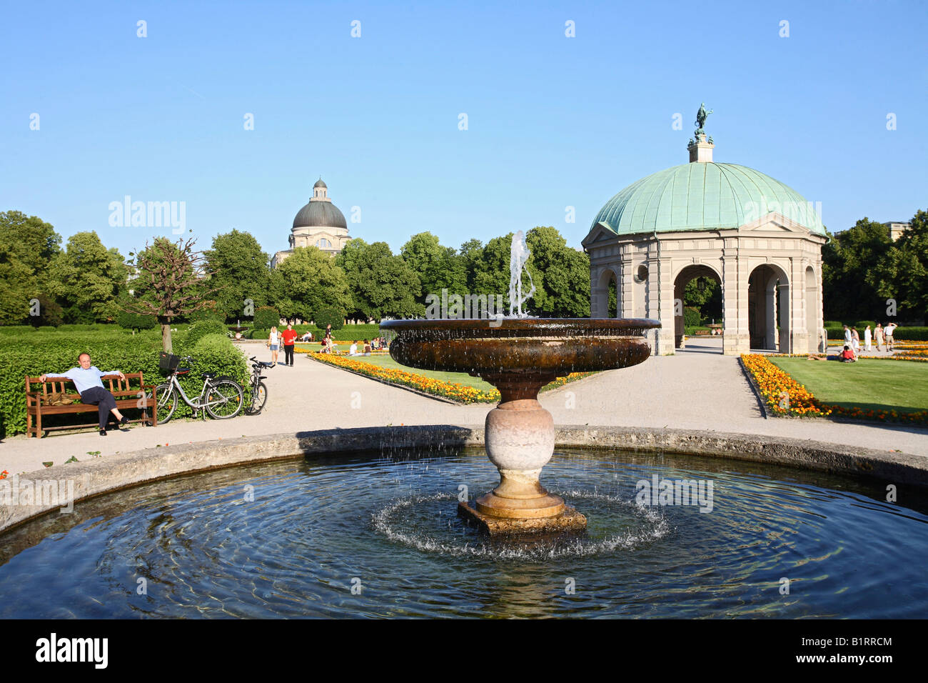 Hofgarten, Court Gardens, Dianatempel, Temple of Diana, Munich, Bavaria, Germany, Europe Stock Photo