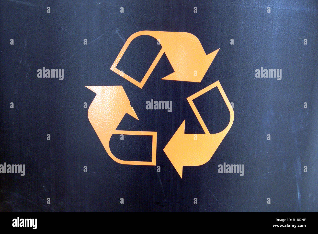The orange recycling icon Stock Photo Alamy