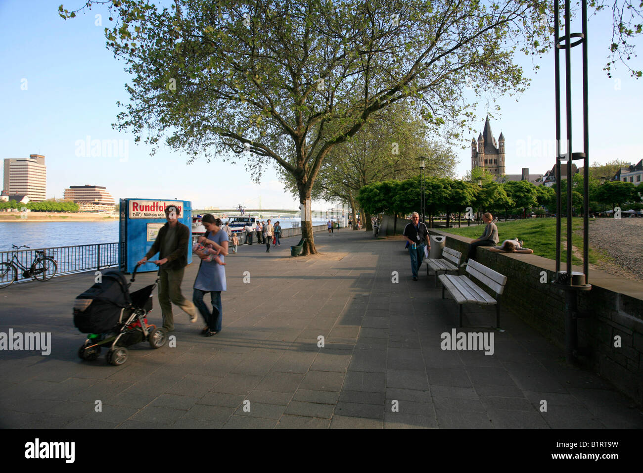 Rhine promenade at koln hi-res stock photography and images - Alamy