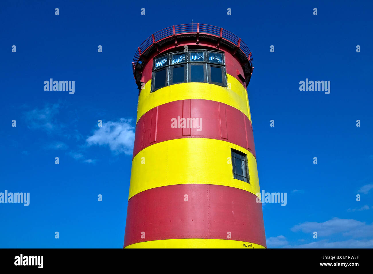 Lighthouse, Pilsum, Krummhoern, East Frisia, Lower Saxony, Germany, Europe Stock Photo