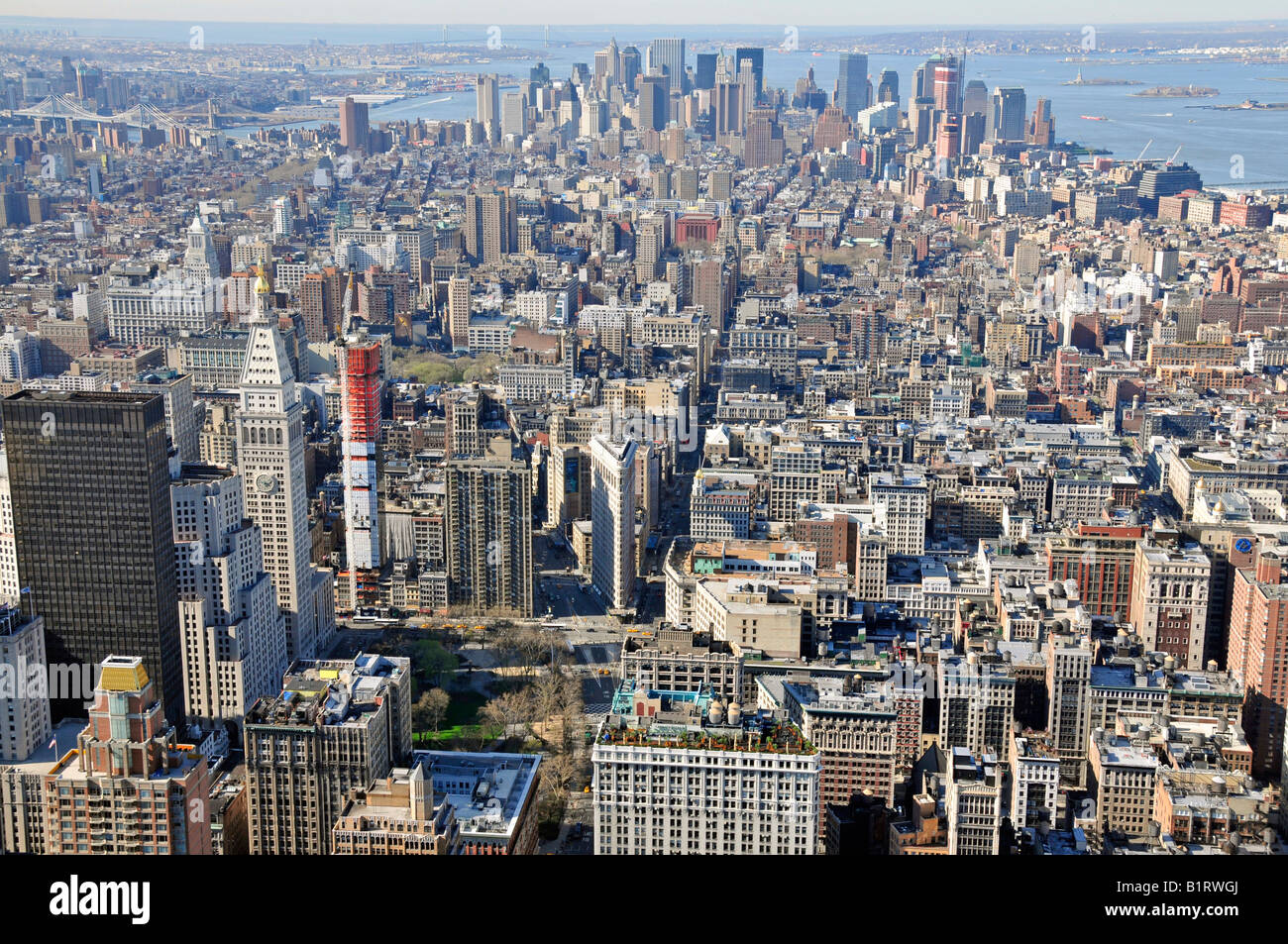 Financial District, picture taken from Empire State Building, looking ...