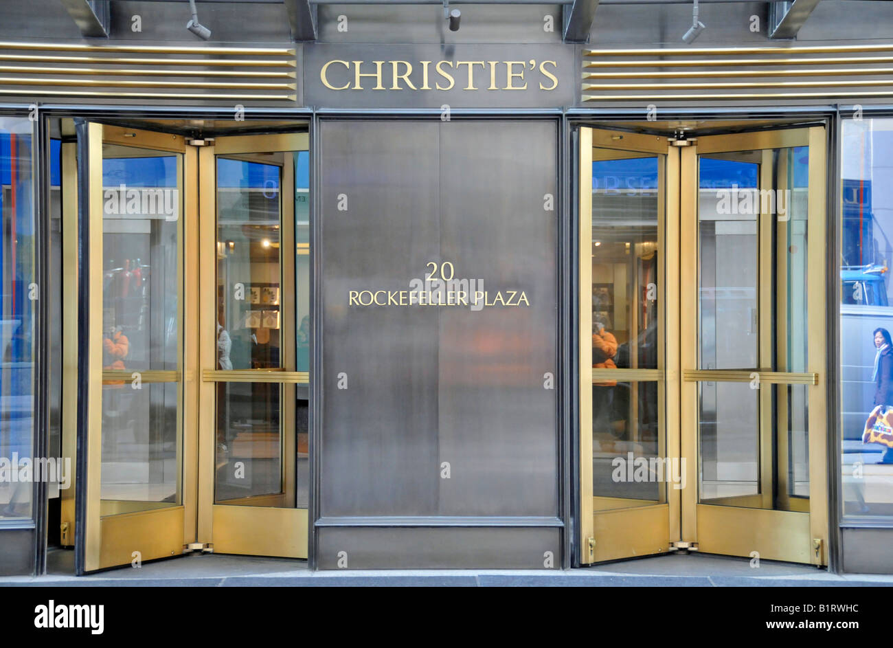 Christie's auction house, midtown, Rockefeller Plaza, Manhattan, New York City, USA Stock Photo