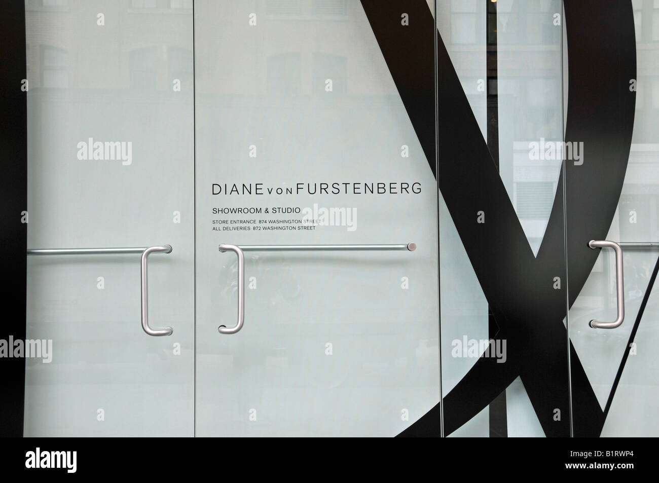 Diane von Furstenberg, fashion designer, retail outlet in Manhattan, New York City, USA Stock Photo