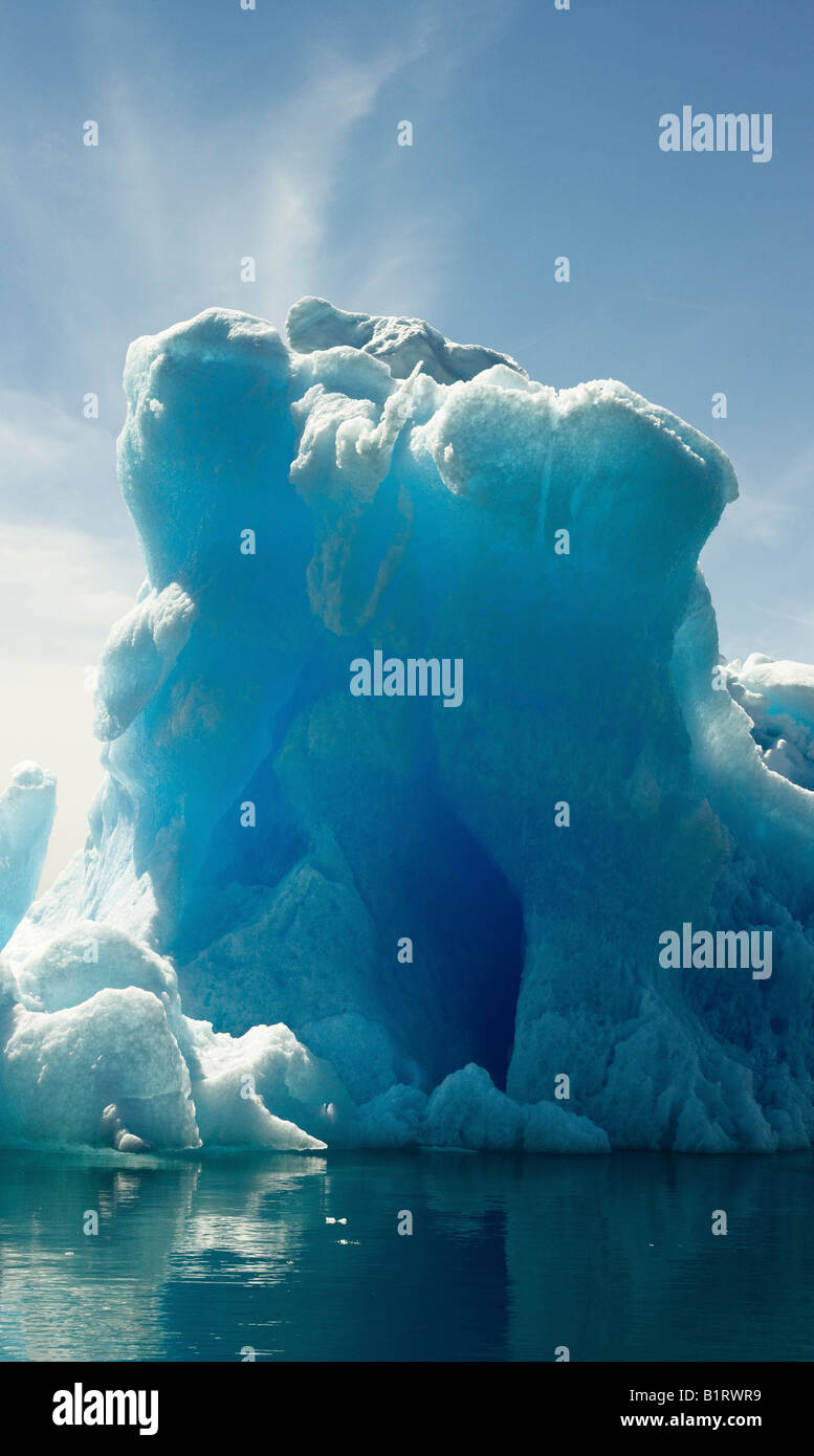 Detail, iceberg near Narsarsuaq, southern Greenland, Arctic, North America Stock Photo