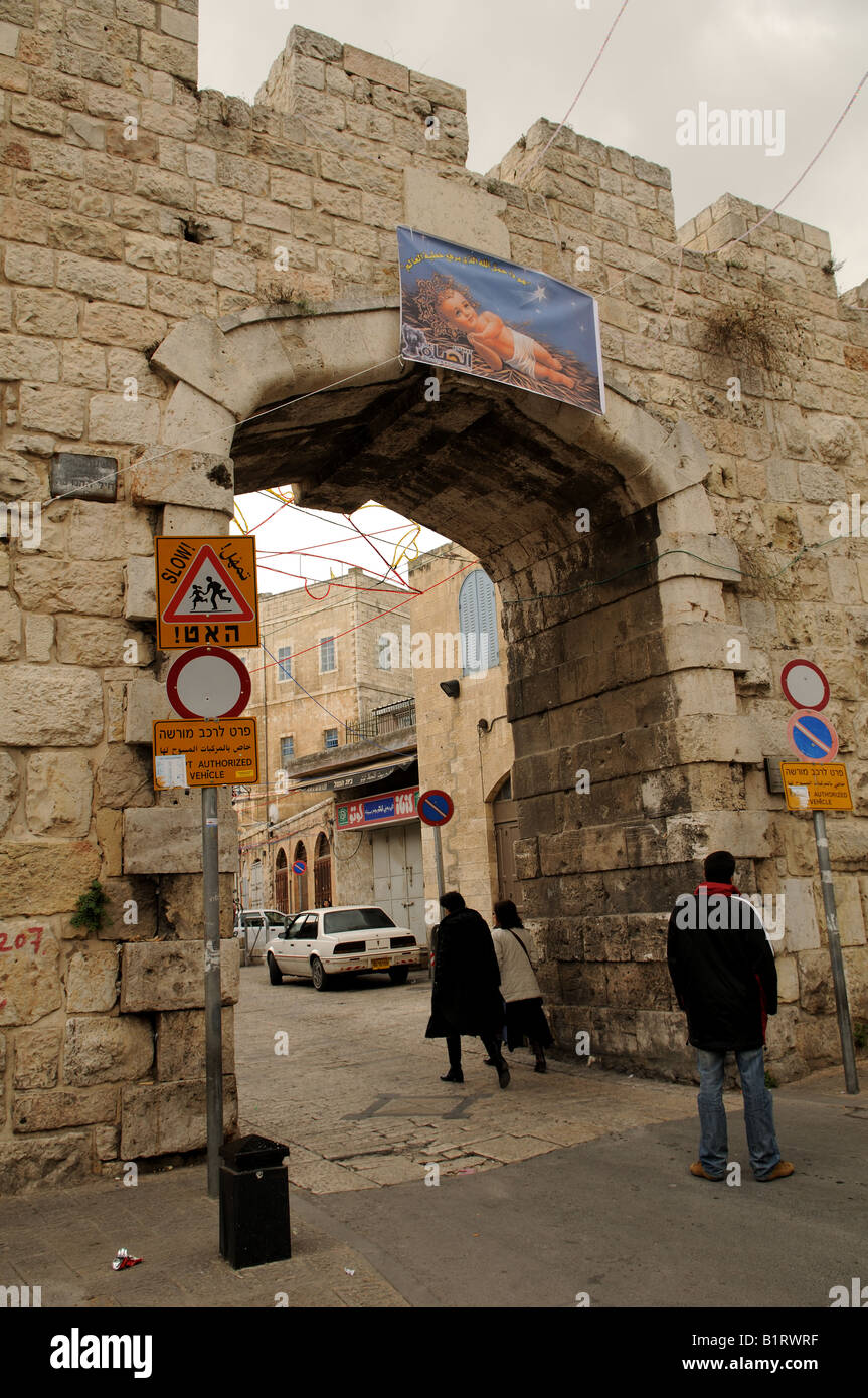 The New gate to the old city of Jerusalem was opened up in the mid 19th century. Stock Photo